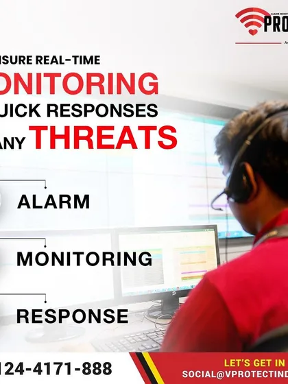 My team ensures real-time monitoring and quick responses to any threats. This operator at our command center is part of a vigilant team that is always watching, ready to dispatch help at a moment's notice.