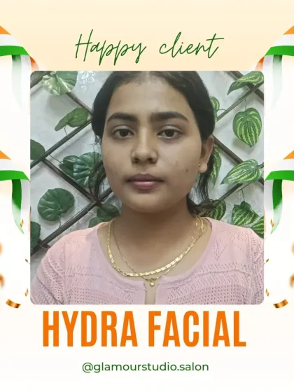 A happy client radiating confidence after her Hydra Facial. Our goal is to bring out the best in your skin.