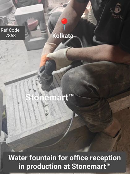 A water fountain for an office reception area in production at my workshop.