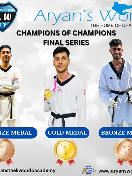 A triple threat at the Champions of Champions Final Series. Gold for Ajay Gill and Bronze for both Deepanshu and Nishant.