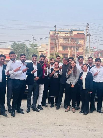 Posing with supporters, all united for a common cause. Their energy and enthusiasm are the backbone of this campaign.