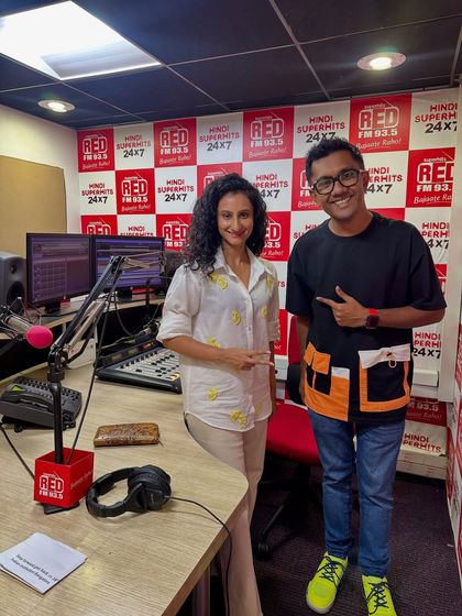 On air with RJ Julius Sharma at Red FM Bengaluru, spilling the beans about my philosophy of healing through food and my upcoming projects.