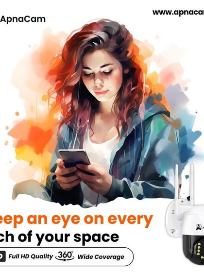 Keep an eye on every inch of your space. Our 4G PTZ camera provides 360-degree wide coverage and full HD quality, all accessible from your phone.