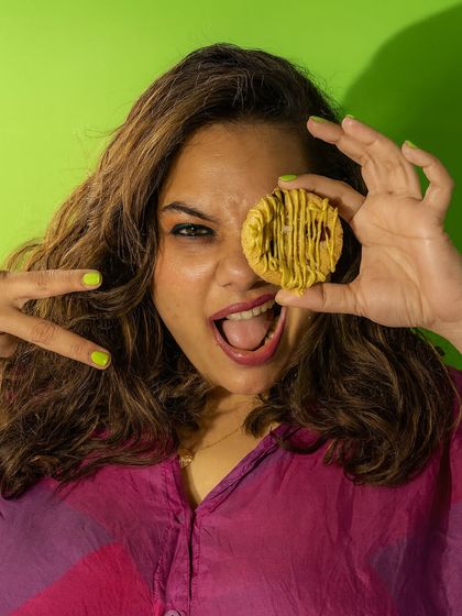 If you’re not eating our Pistachio Raspberry Cookies by the dozen, then what are you even doing? A little playful shot with one of my favorite new creations.