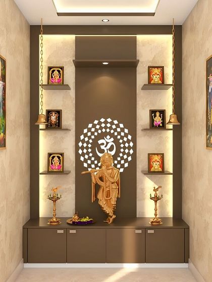 Designing with a Touch of Sweetness - Modular Home Interiors Modern Mandirs & Pooja Units photo 23