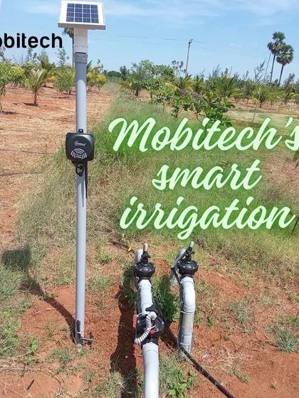 Our LoRa-based wireless smart irrigation system, installed and ready to help local farmers save water and boost yields.
