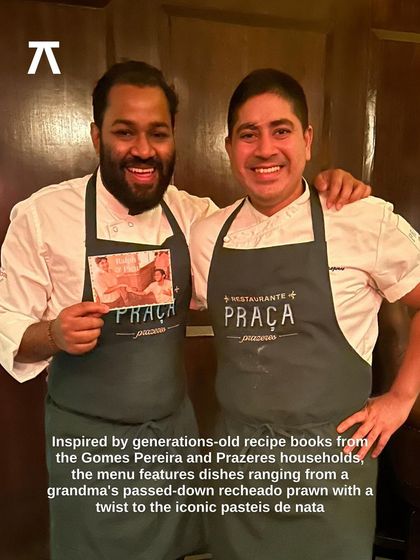 The poster for 'The Wonder Years' pop-up, featuring a nostalgic photo of the two chefs as kids, hinting at the personal stories behind the menu.