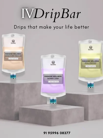 A look at our IV Drip Bar offerings. Alongside drips for hangovers and weight management, the 'Folli Boost' drip is a cornerstone of my holistic approach to hair restoration, revitalizing your hair from within.