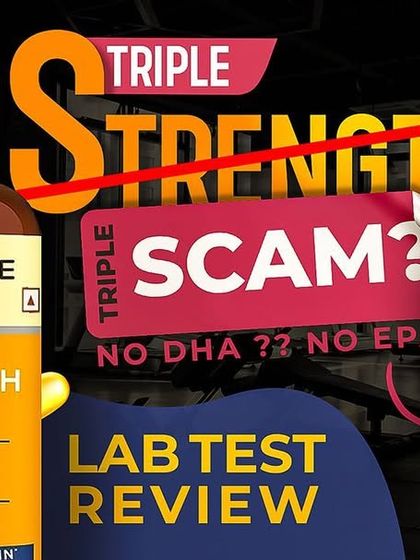Thumbnail for my lab test review of Carbamide Forte's Triple Strength Fish Oil. A triple scam?