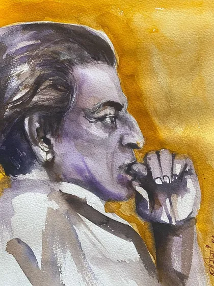 A small watercolor tribute to the legendary filmmaker Satyajit Ray on his death anniversary. His work has been a huge inspiration, and this was my way of saying thank you.