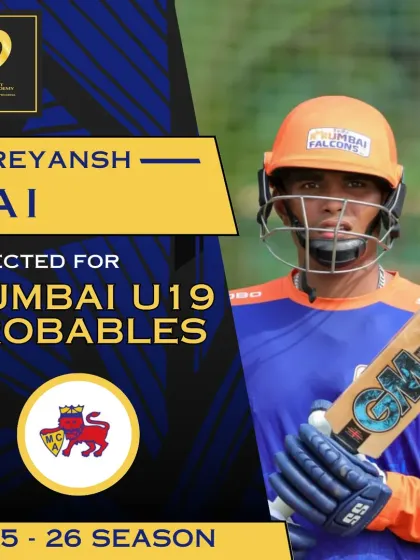 Shreyansh Rai makes the cut for the Mumbai U19 Probables. A promising talent for the future.
