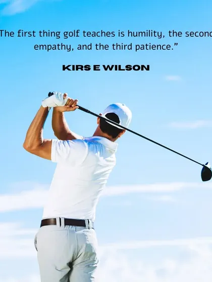 As the quote says, golf teaches humility, empathy, and patience. Start your journey with us and discover what the game can teach you.
