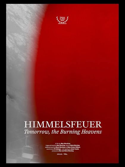 The poster for 'Tomorrow, the Burning Heavens', a short film screened during ALT EFF, exploring the impact of climate change.
