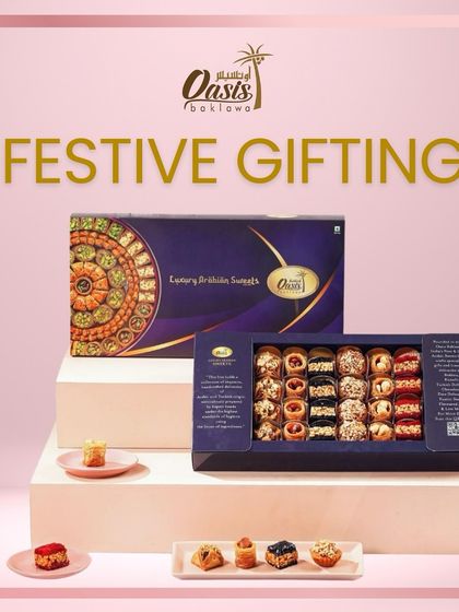 Our festive gifting boxes are perfect for Diwali. This luxury box contains an assortment of our most popular baklava and fusion sweets.
