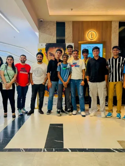The team that watches together, wins together. A few of our coaches and senior players at the 'Sitaare Zameen Par' screening, celebrating a milestone for our academy and for Indian basketball.