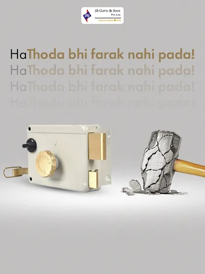 We put our locks to the test so you don't have to. This one took a hammer blow and as we say, 'Ha Thoda bhi farak nahi pada!'. Our premium manual locks are built to resist force and deliver unbeatable security, because your safety starts at the front door.