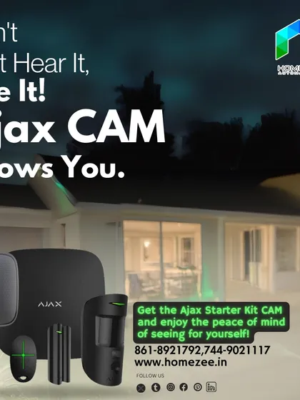 A modern security system lets you see what's happening, not just hear an alarm. This Ajax starter kit includes a camera, motion sensors, and door sensors, all linked to an app on your phone for live monitoring and peace of mind.
