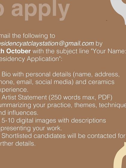Clay Station - Artist Residency Program Apply for the Artist Residency Program photo 4