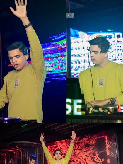 More dynamic visuals from the Warehouse gig, with abstract patterns and my logo taking over the screen.