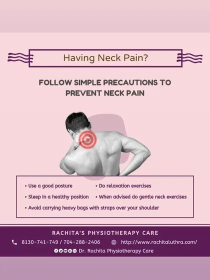 Follow these simple precautions to prevent neck pain. Good posture, gentle exercises, and avoiding heavy shoulder bags are small habits that make a big impact.