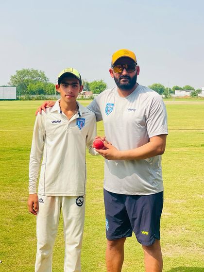 With Shubham Shokeen after his successful debut. Hard work always trumps talent.