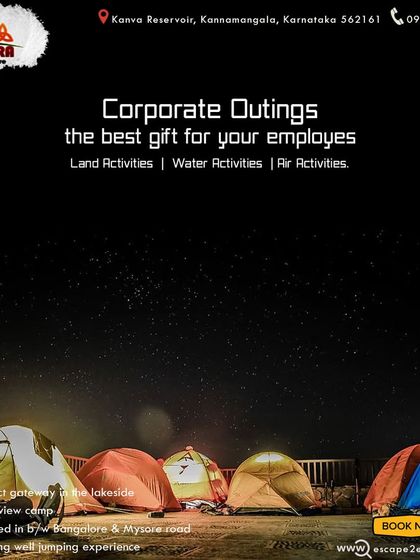 Corporate outings are a great gift for your employees. Our campsite is perfect for team bonding.