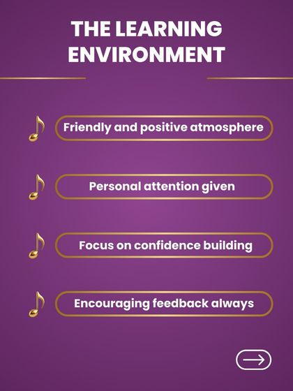 Our learning environment is friendly and positive. We provide personal attention, focus on confidence building, and always offer encouraging feedback to support your growth.