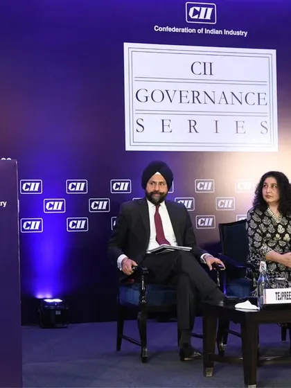 Speaking at the CII Governance Series in New Delhi on the foundational role of governance in achieving environmental and social commitments.