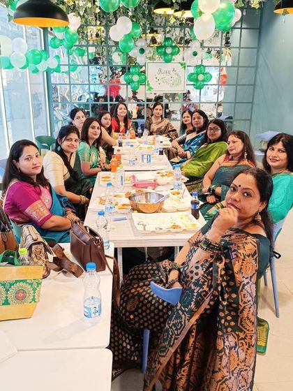 Another beautiful shot of a Teej celebration. I love how my guests dress up for the occasion, adding to the vibrant and festive feel of the party.