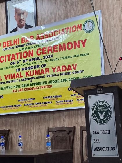 Moments from the felicitation ceremony organized by the New Delhi Bar Association at Patiala House Court, my first court of practice. It was a humbling experience to be recognized in the presence of senior judges and colleagues.