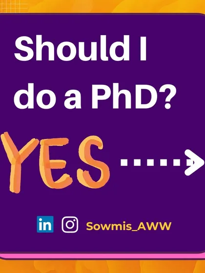 "Should I do a PhD?" This is a deeply personal question with no single right answer. This series of posts is designed to help you think through the decision by considering your long-term goals, passion for research, and personal circumstances.