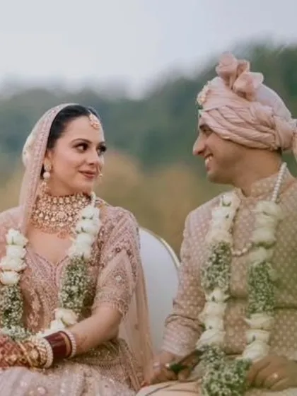 The look of love. The bride's makeup is soft and romantic, perfectly capturing the mood of this special moment.