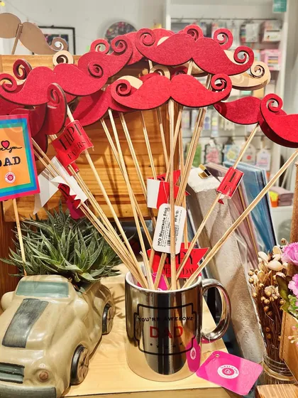 A fun display of Father's Day props and gifts in my store. A little extra love and appreciation for all the dads.