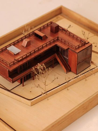 Another angle of the Holiday Home model.