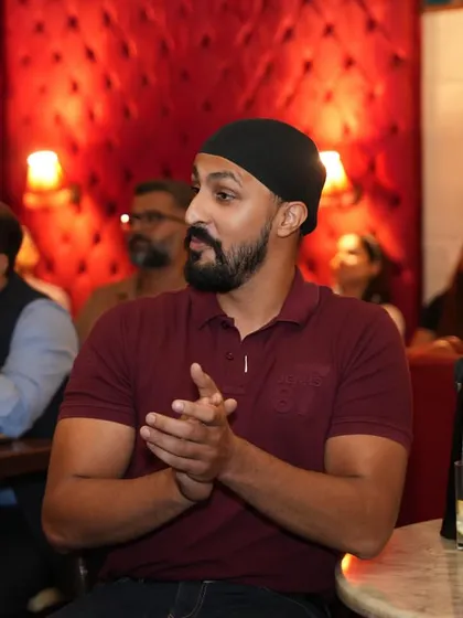 An audience member watching with rapt attention. My goal is to capture the imagination of every single person in the room.