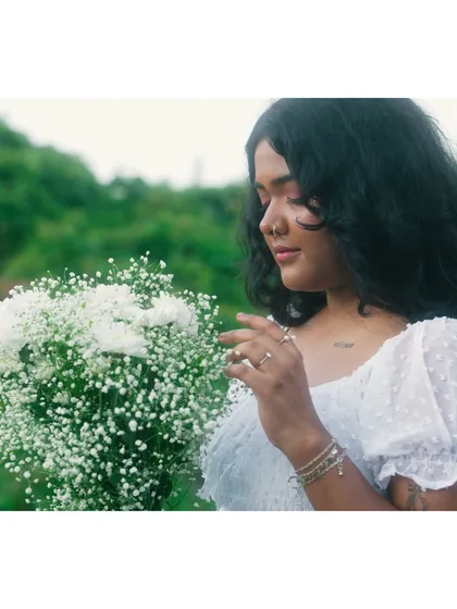 A close-up still from the "Barsa Hai" video, highlighting the soft, romantic mood of the song.