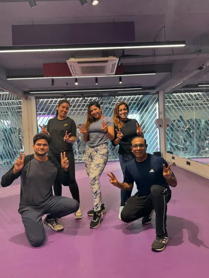 A smaller group but the same big energy. Posing with some of my regulars who always bring their best.
