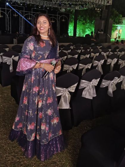 A moment of calm before the Sangeet storm. The stage is set, the seats are ready, and I am prepared to fill the night with performances, laughter, and non-stop entertainment.