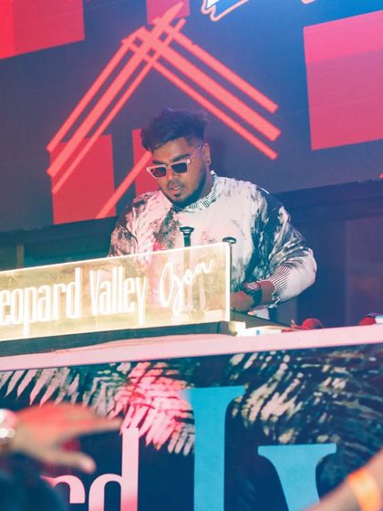 On the decks at Leopard Valley, Goa, one of the most iconic open-air clubs. Playing here is always an amazing experience.