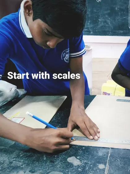 It all starts with scales and measurements. Students learn the importance of precision from the very first step of the project.