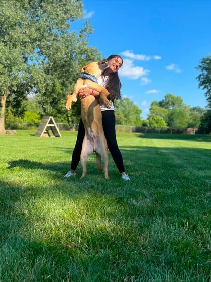 Celebrating with Doug in the beautiful open fields of the training school in the USA.