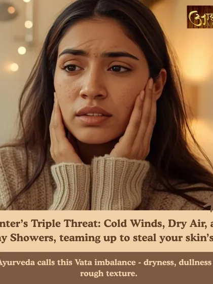Winter often brings a 'Vata' imbalance, which shows up as dry, dull, and rough skin. Instead of harsh chemicals, I recommend simple, nurturing Ayurvedic solutions to combat this triple threat of cold winds, dry air, and steamy showers, helping you maintain your skin's glow.