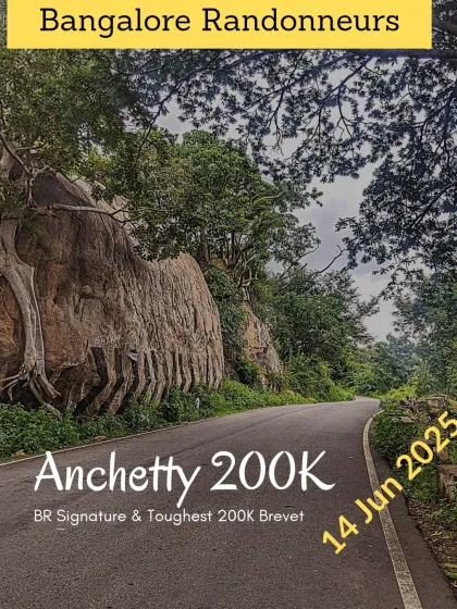 We invite you to ride our vintage trail, the Anchetty 200K. This signature brevet is known for its challenging climbs and serene, traffic-free roads that wind through the raw beauty of the forest. It's a journey for those who seek solitude and adventure.