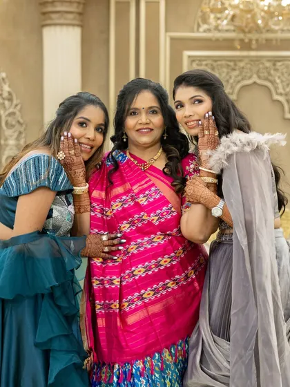 Three generations of beauty. It's an honor to do mehendi for the whole family, from daughter to mother to grandmother.