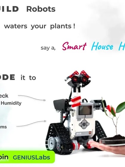 Build a robot that waters your plants. This "Smart House Help" project teaches students to use sensors to check soil humidity and code the robot to set alarms or water the plant automatically.