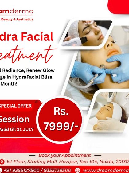 Don't miss our special offer on HydraFacial treatments. This limited-time deal gets you 3 sessions for just Rs 7,999, allowing you to unveil radiance and renew your glow with this blissful treatment.