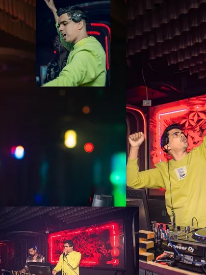 Another collage capturing the energy and movement of a live set.