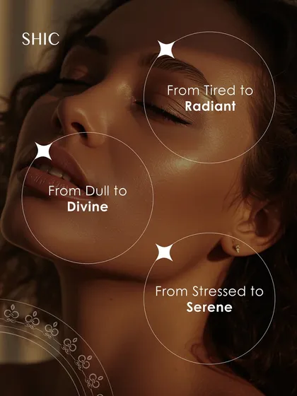 From tired to radiant, dull to divine, stressed to serene. Our rituals are designed to be transformative ceremonies that restore your natural state of being.