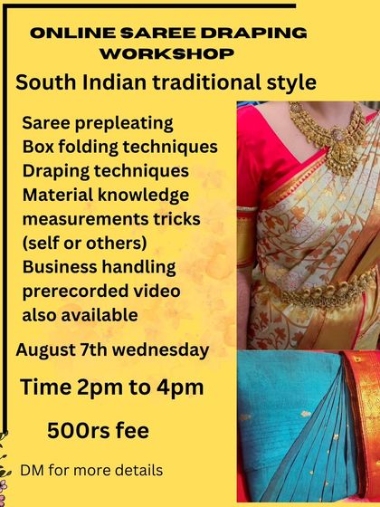 A flyer for an August workshop, showing the consistent and comprehensive curriculum I offer.