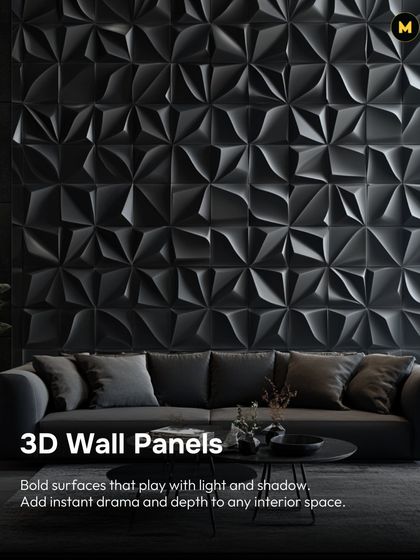 3D wall panels create bold surfaces that play with light and shadow. They add instant drama and depth to any interior space, making them a powerful tool for creating a statement wall.